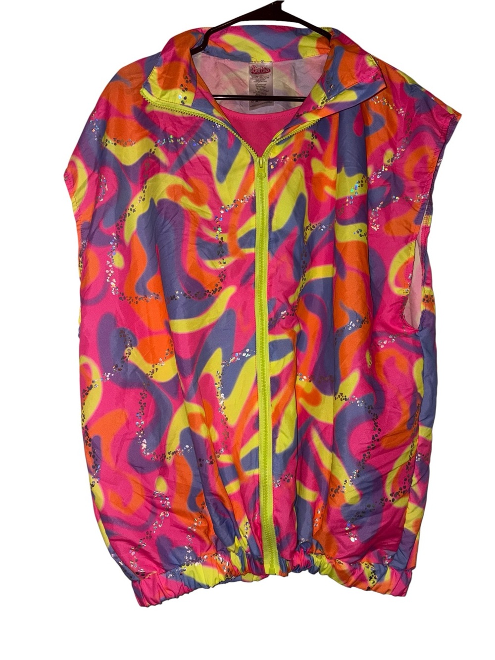 Barbie The Movie Colorful 2-Piece Vest Set – Adult XL – Bright Neon Print